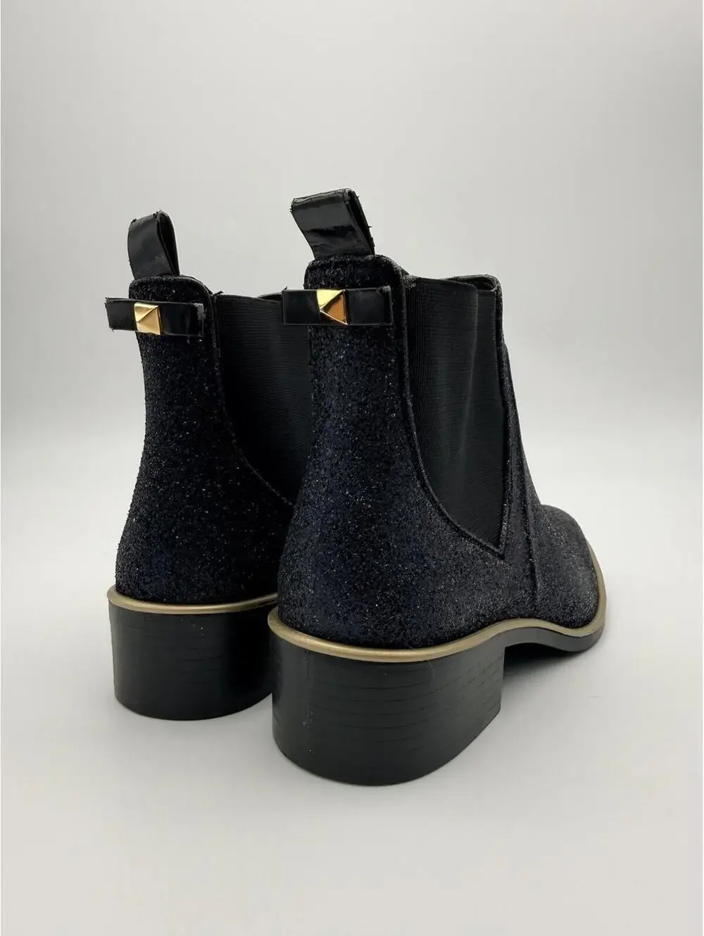 Kate Spade Purple Glitter Rain Boots Women's Sparkle Pull On Chelsea Size 5 - Picture 5 of 11